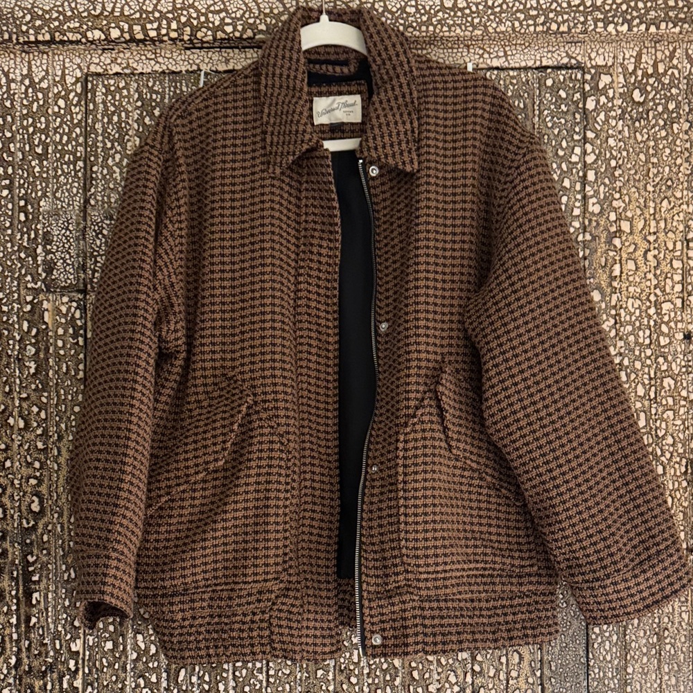 Universal Thread Brown And Black Houndstooth Blaz… - image 1